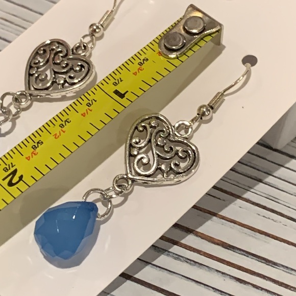 Heart Dangle Earrings - Picture 5 of 6